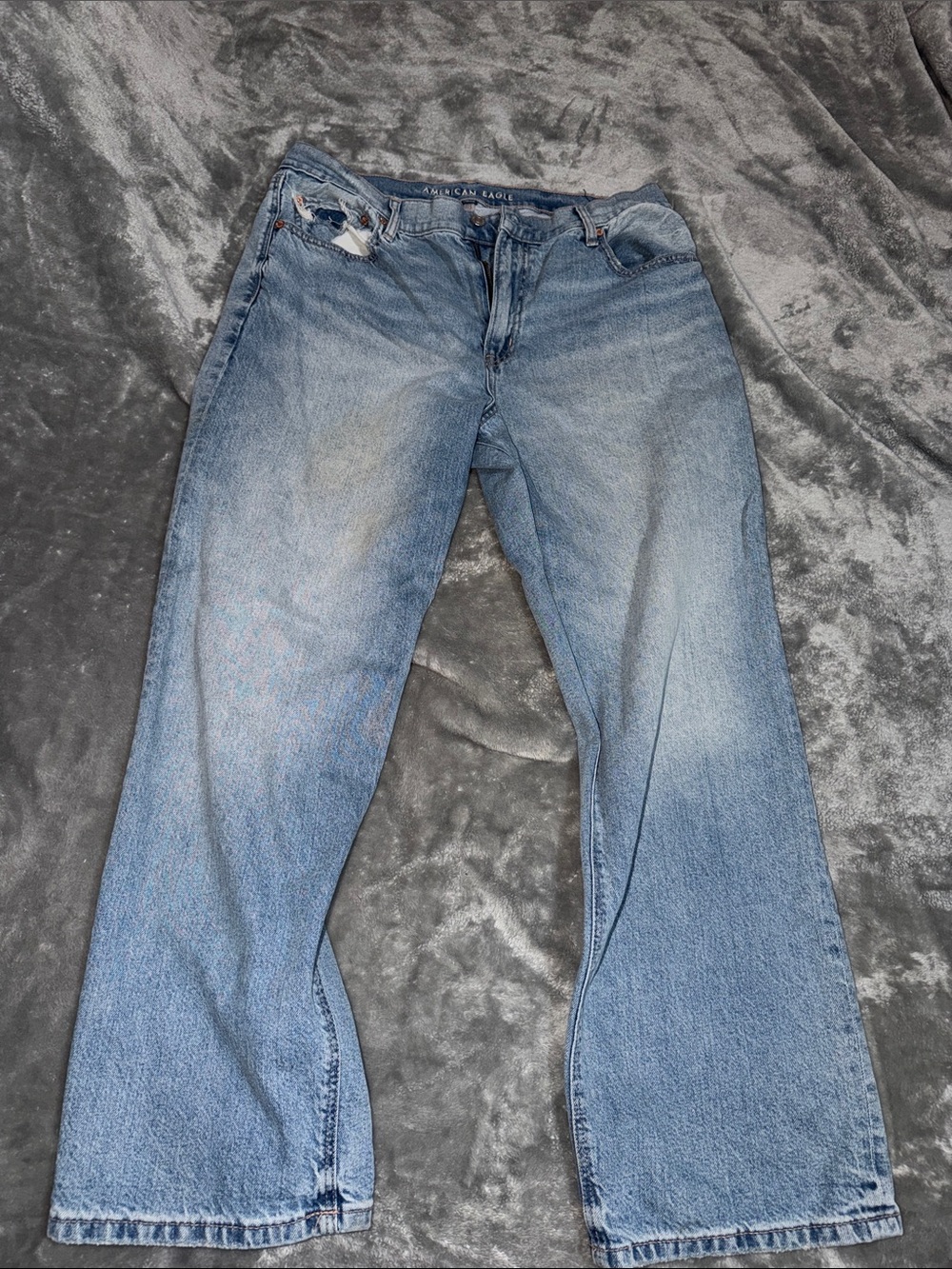 American Eagle Outfitters Distressed Light Blue Denim Jeans